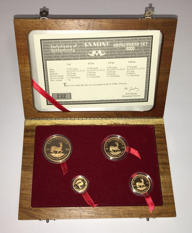 Krügerrand Goldmünzen 2000 Proof Set