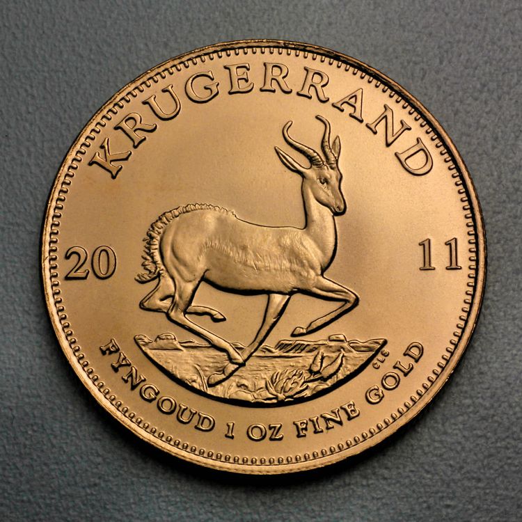 Zahlseite des 1oz Krügerrand Zahlseite des 1oz Krügerrand
