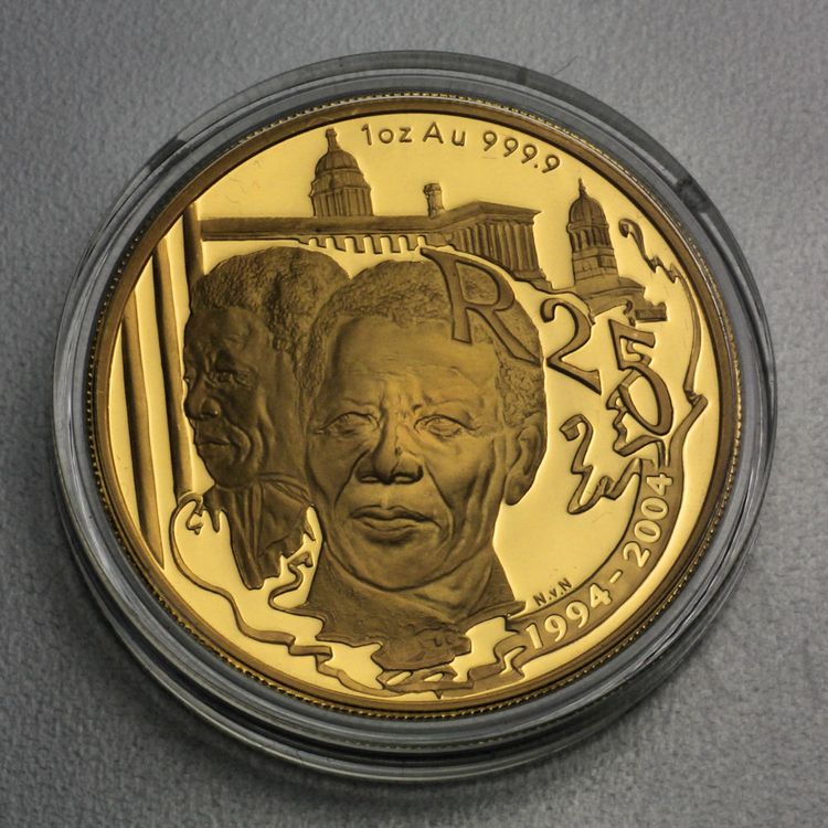 1oz Goldmünze mit Nelson Mandela