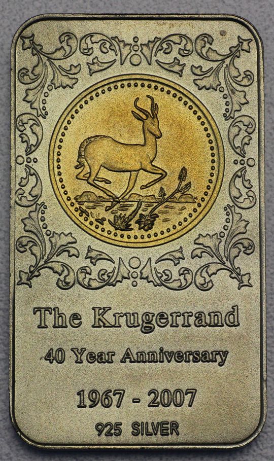 Gedenkprägung zum 40. Jahresjubiläum des Krügerrandes