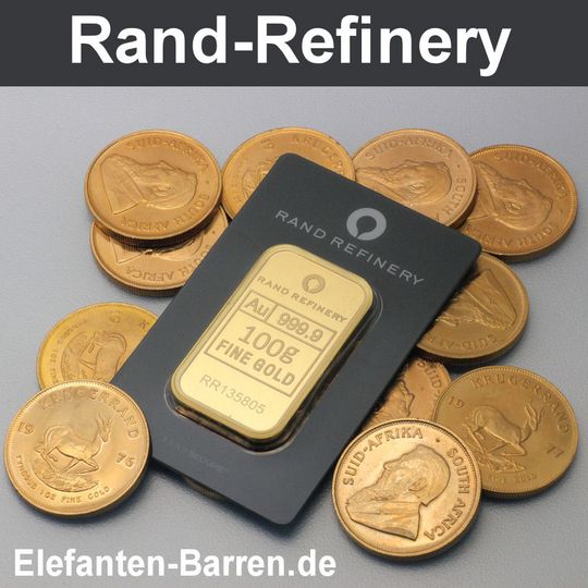 Rand Refinery Goldbarren / Krügerrand